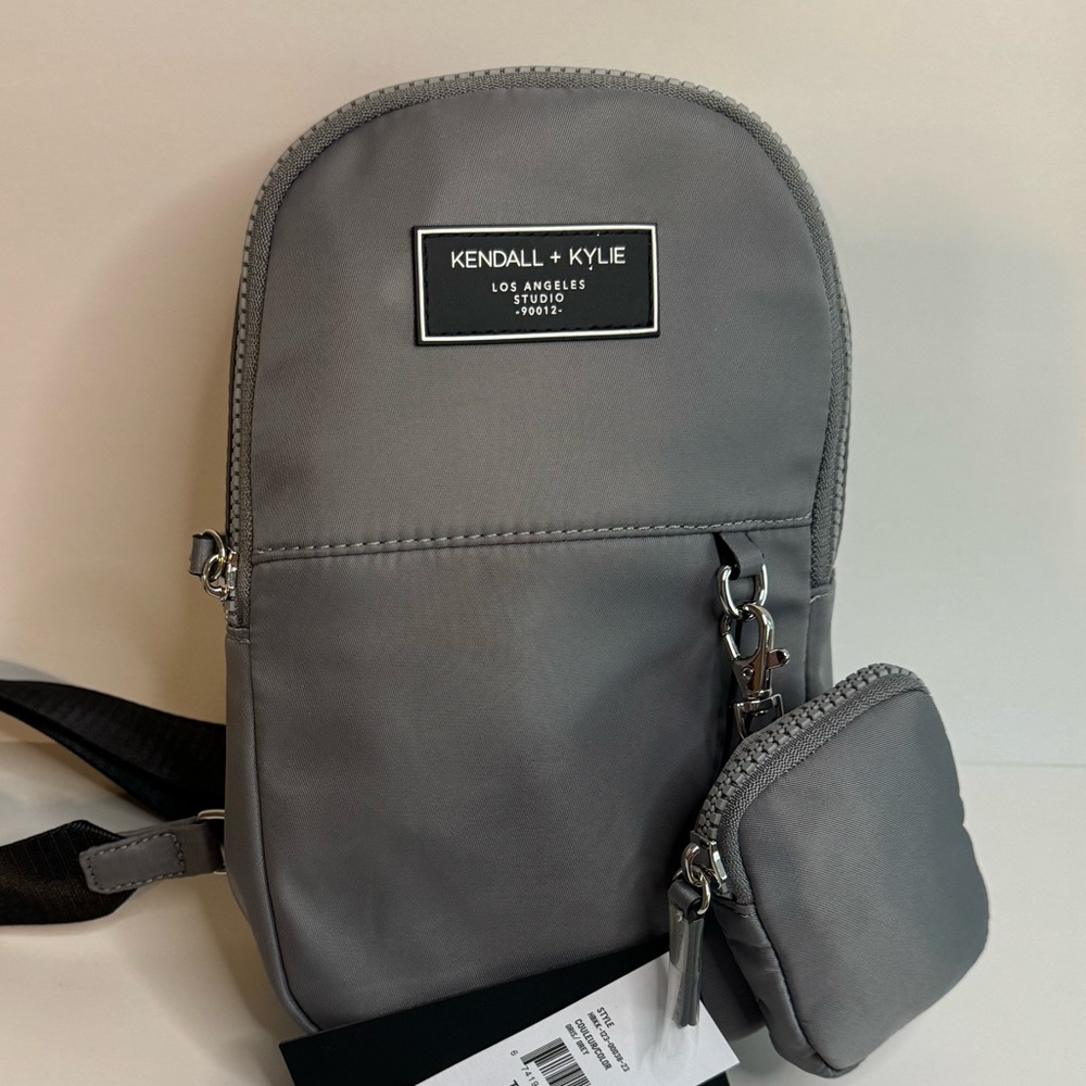 TOP SELLER Kendall & Kylie Gray Backpack Messenger Crossbody Adjustable NWT